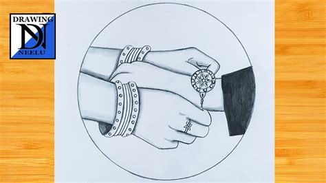 easy   draw tying raksha bandhan  hand pencil sketch