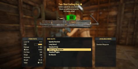 How To Craft All Gatling Gun Mods In Fallout 76