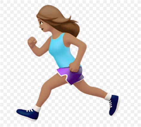 Emoji Ios 10 The Female Runner Running Png 740x740px Watercolor