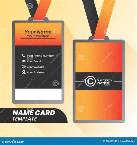 Corporate Name Card - Creative and Clean Modern Name Card Template Stock Vector - Illustration ...