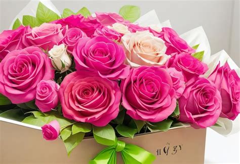 Premium AI Image | Pink rose flowers arrangement isolated on white