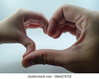 Heart Symbol Created By Father Daughter Stock Photo 1864274722