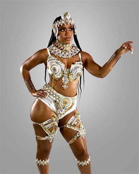 Amun Ra Naked High Waist Bikini Bahamas Masqueraders
