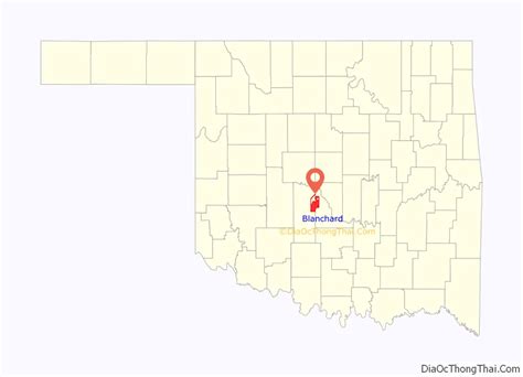 Map of Blanchard city, Oklahoma - Thong Thai Real