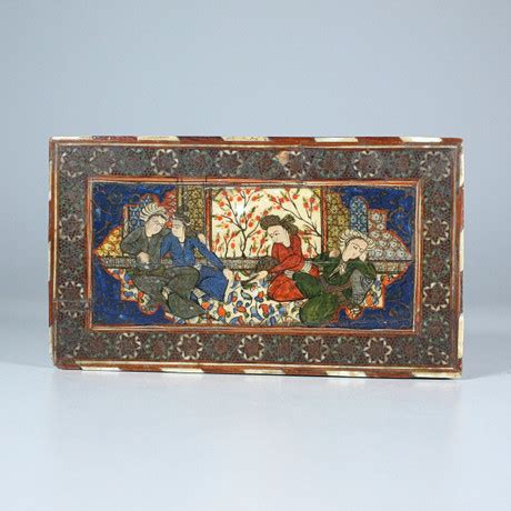 Hand-painted chocolate box, 19th century Century, wood. Art - Other - Auctionet