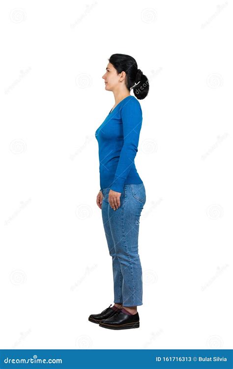 Woman Side Profile Standing