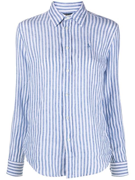 Polo Ralph Lauren Striped Linen Button Up Shirt Farfetch