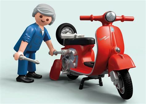 Playmobil Set S Vespa Garage Klickypedia