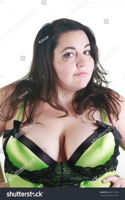 Plus Size Bbw Brunette Woman Posing Stock Photo Shutterstock