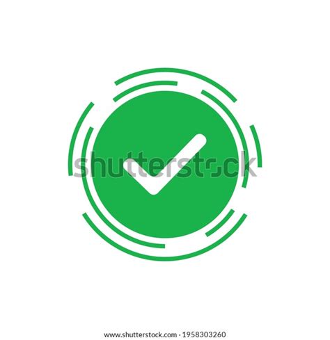 Green Check Mark Icon Vector Design Stock Vector (Royalty Free ...