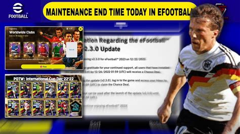 Maintenance End Time Today In Efootball 2023 Mobile V2 3 0 Update