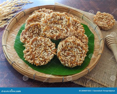 Khao Tan Thai Snack Dulce De Galletas De Arroz Hechas De Arroz Y Fusi N