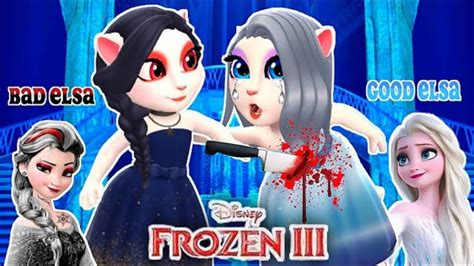 My Talking Angela 2 Bad Elsa Killed Good Elsa New Editorial 🖤 Good Vs Bad 😞 Cosplay Frozen