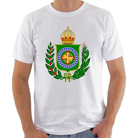 Camiseta Branca Bras O Imperial Do Brasil Monarquia Brasileira Em