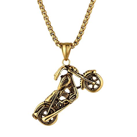 Buy Motorcycle Pendant Necklace Man Sport Hip Hop