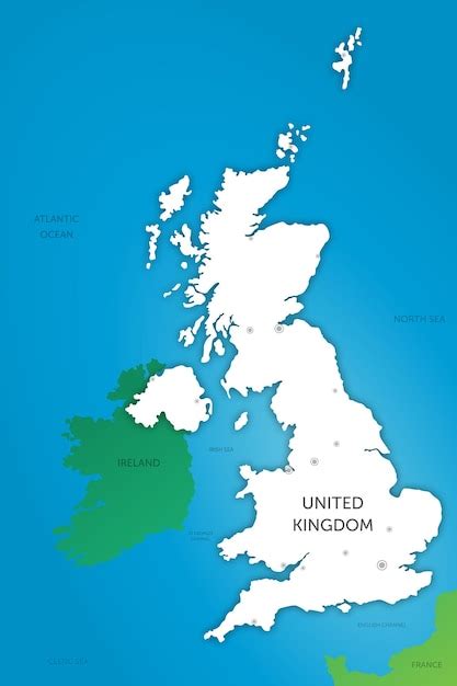 Premium Vector United Kingdom Map Paper Cut