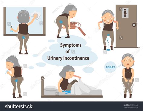 Urinary Incontinence Infographicvector Illustration Stock Vector