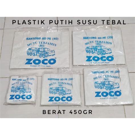 Jual Kantong Plastik HD Putih Susu Tebal Kantong Kresek Putih Susu