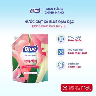 Nước Giặt Blue Đậm Đặc Hàn Quốc bao bì dạng can 3kg túi 3 6L Công