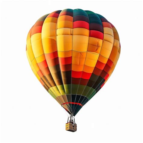 Beautiful Romantic Hot Air Ballon Isolated On White Background