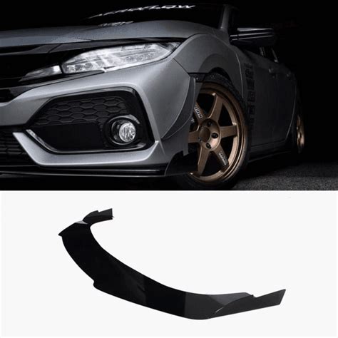 2017 2020 Honda Civic Splitter V3 Hatchback Si Coupe Si Sedan Aeroflowdynamics