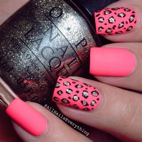 50 Pink Nail Art Designs Art And Design Leopard Print Nails Nail