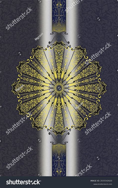 Fractal Illustration Original Arabesque Mandala Background Stock