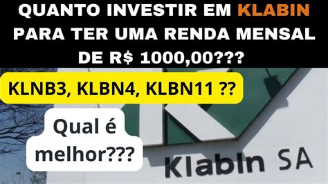 Quanto Investir Em Klabin Para Ganhar Youtube