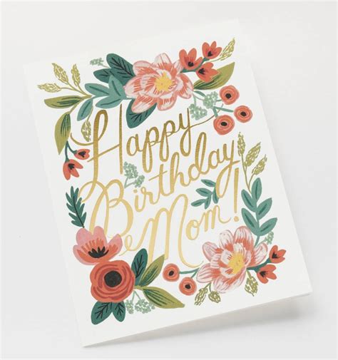 Happy Birthday Mom Single Folded Card And Matching Envelope Sweet Reverie Doce Devaneio