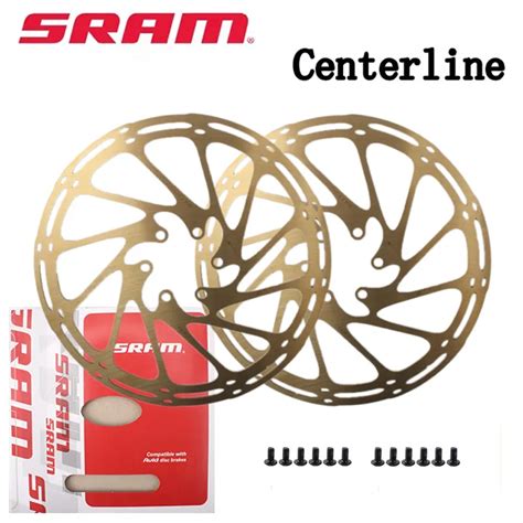 2PCS SRAM Avid Bike Brake Rotor Gold 160mm 180mm 203mm Centerline Road