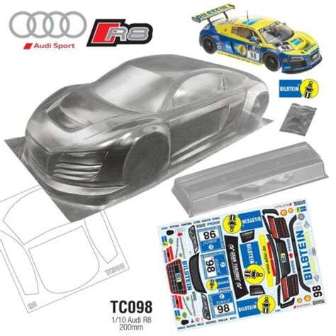 Audi R Car Shell Mm Body Stickers Tail Wing Sets For Rc Cars