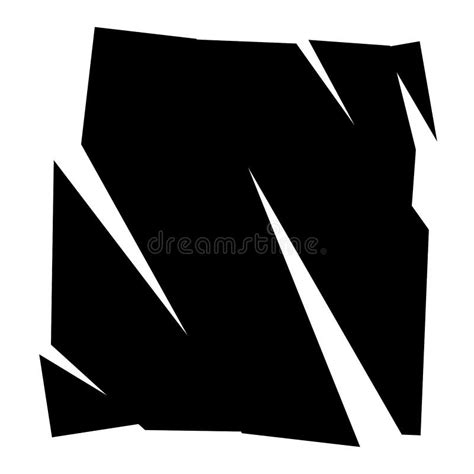 Slit Slash Fracture Texture Effect Element Stock Vector