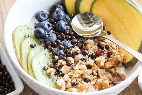 Kiwi Blueberry And Mango Non Dairy Yogurt Bowl