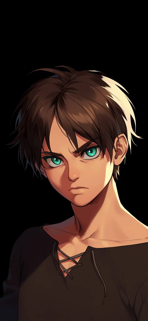 🖤 AoT Eren Yeager Wallpaper - Black Attack on Titan Wallpaper