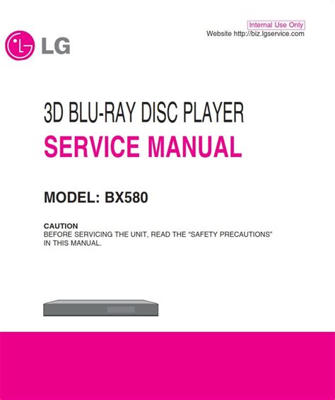 LG BX580 3D Blu Ray Player Service Repair Manual - serviceandrepair