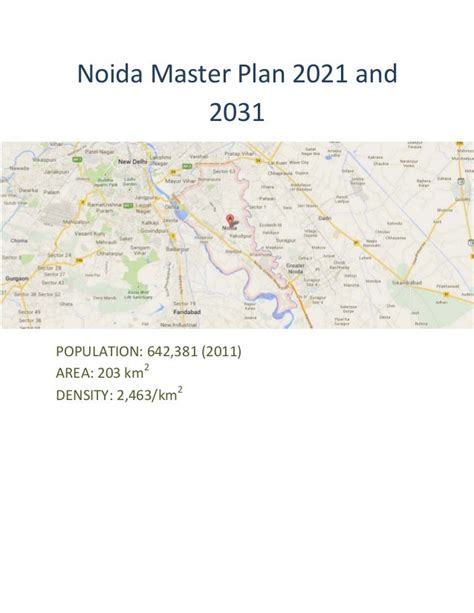 Noida Master Plans 2021 and 2031 Map