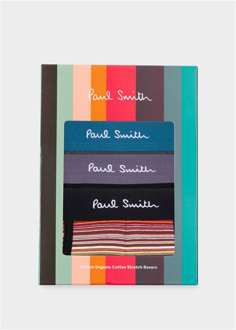 Paul Smith Signature Stripe And Plain Boxer Shorts Three Pack King S