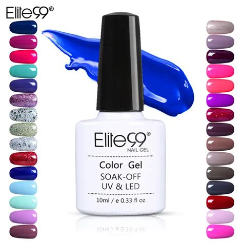 Elite99 7ml cor azul série gel polonês embeber fora uv gel polonês semi