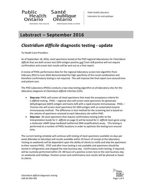 Pdf Clostridium Difficile Diagnostic Testing Dokumen Tips