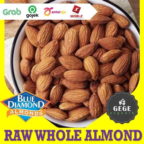 Jual Kacang Almond Mentah Kupas Utuh Raw Whole 100 Gram Shopee Indonesia