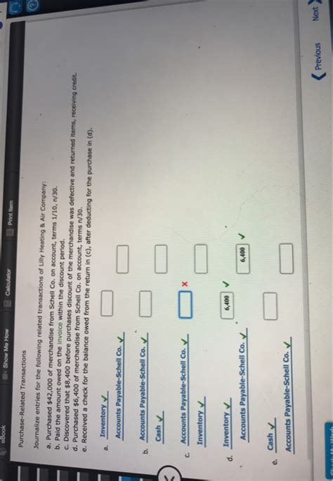 Solved Ebook Show Me How Calculator Print Item Chegg