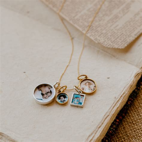 Mixed-metal Keepsake Charm Locket Necklace with Four Keepsake Pictures ...