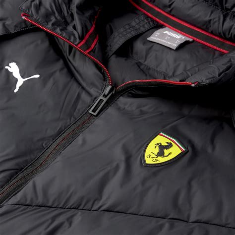 Ferrari Race T Ecolite Down Jacket Herren Von Puma In Black L