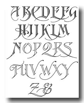 Calligraphy Alphabet : printable calligraphy alphabet