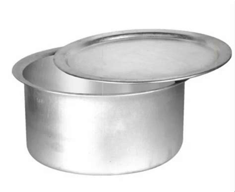 Polished Silver Aluminium Tope With Lid Size Inch Diameter At Rs