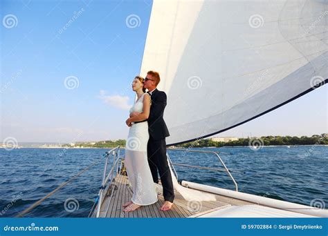 Honeymoon sailing stock photo. Image of sail, yacht, groom - 59702884