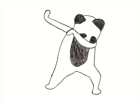 Dabbing Panda Art Print By Iblushay Redbubble