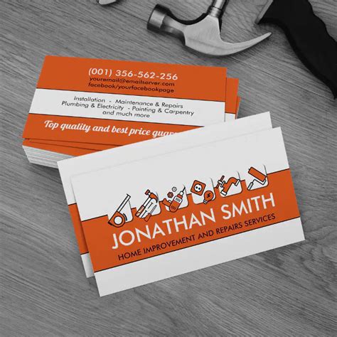 Home improvement and repair services business card | Zazzle