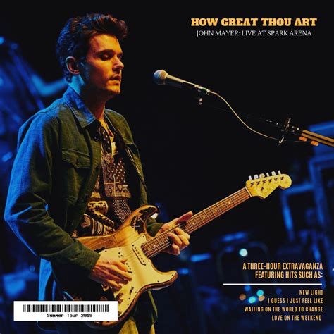 John Mayer Live at Spark Arena (NZ) - Custom Album Cover : r/JohnMayer