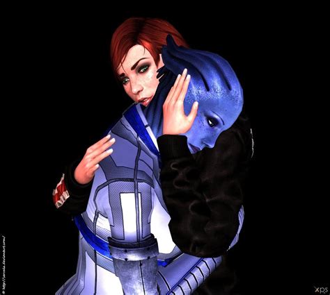 Femshep And Liara Liarashepardhugbyservala D5r19g2 Mass Effect Mass Effect Art Mass